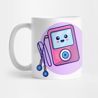 Cute Ipod With Earphone Cartoon Vector Icon Illustration (2) Mug